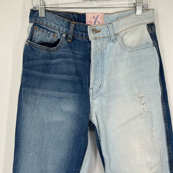 Revice Denim Dream Fit Jeans in Blue Division Two Tone High Rise Button Fly - Picture 2 of 7